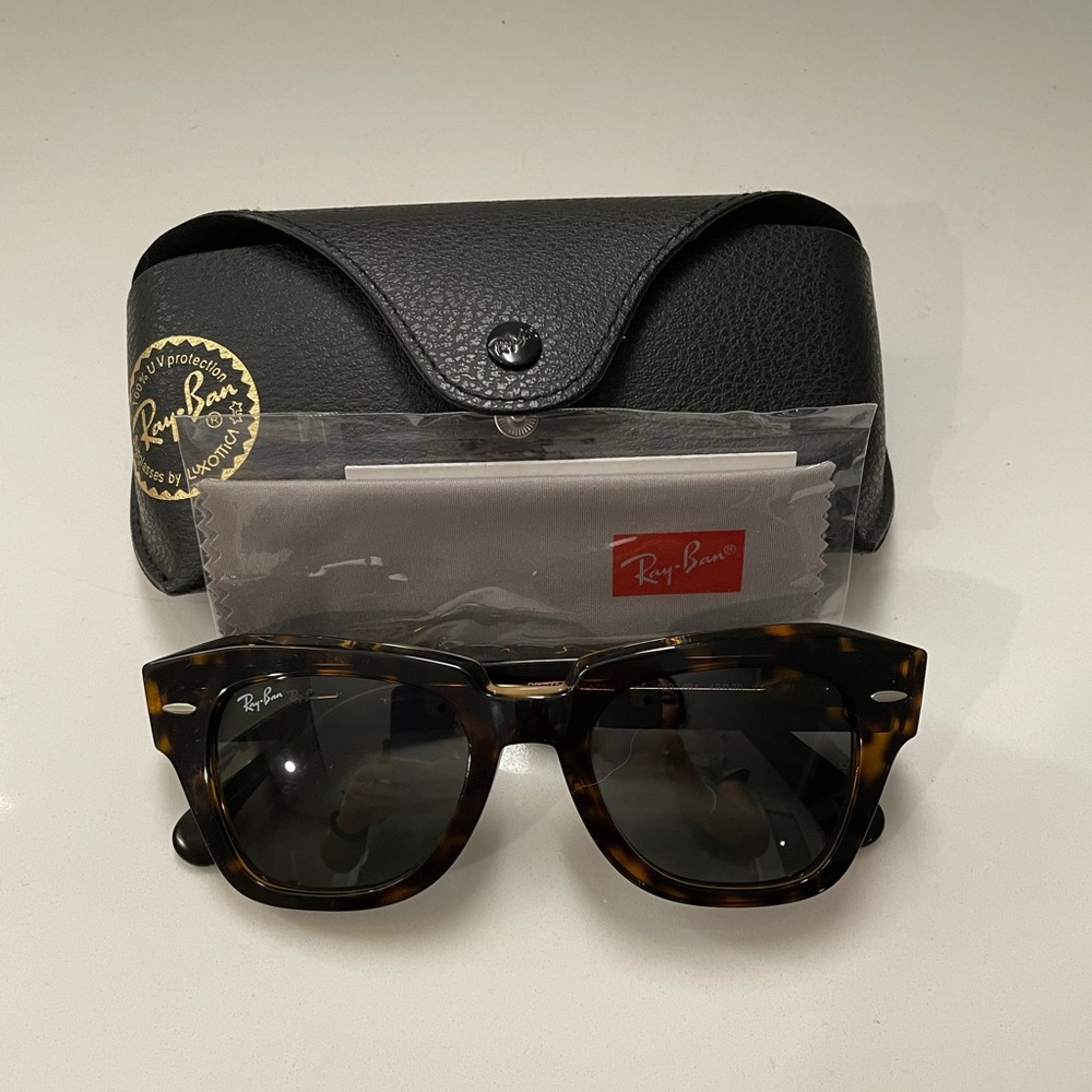 Like New Ray-Ban State Street Tortoise Sunglasses